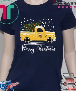 Minnesota Vikings pickup truck Merry Christmas shirt