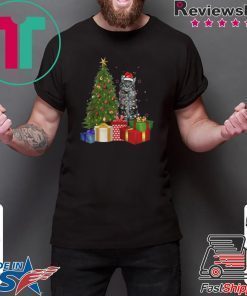 Nice Santa Maine Coon Cat Christmas Tree Light shirt