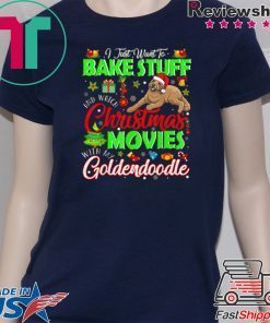 Nice Watch Christmas Movies With My Goldendoodle Christmas Gifts shirt
