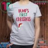 SANTA HAT BUMPS FIRST CHRISTMAS MATERNITY SHIRT