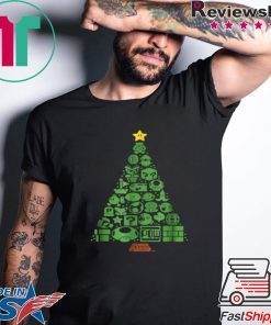 SUPER MARIO ITEM CHARACTERS CHRISTMAS TREE GRAPHIC SHIRT