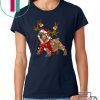 Santa bulldog gorgeous reindeer christmas lights shirt