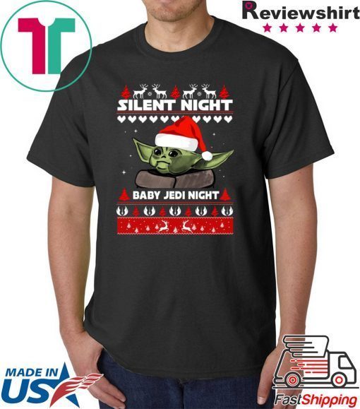 Silent Night Baby YoDa Jedi Night Christmas T-Shirt