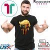 Skull with iconic trump hair president flag america shirt