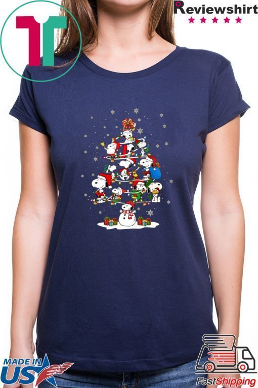 Snoopy Snowman Christmas Tree Shirt