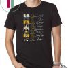 Star war characters signatures shirt