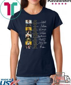 Star war characters signatures shirt