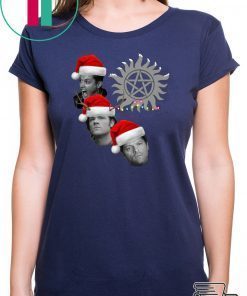 Supernatural Winchester Brothers And Castiel Christmas T-ShirtSupernatural Winchester Brothers And Castiel Christmas T-Shirt