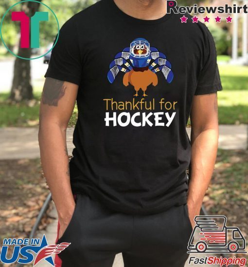 Thankful shirt Turkey thankful for Hockey shirt