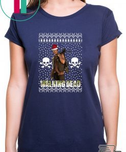 The Walking Dead Daryl Dixon Santa Hat Ugly Christmas Shirt