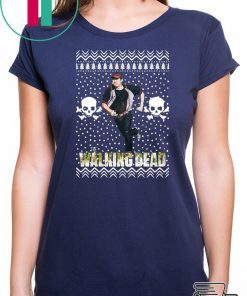 The Walking Dead Glenn Rhee Santa Hat Ugly Christmas Shirt