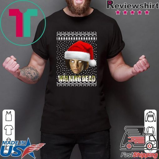 The Walking Dead Maggie Greene Santa Hat Ugly Christmas Shirt