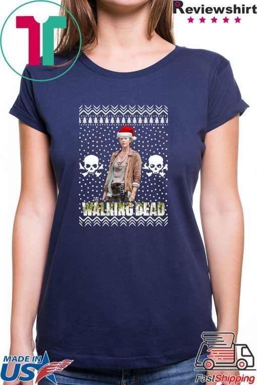 The Walking Dead Melissa McBride Santa Hat Christmas Shirt