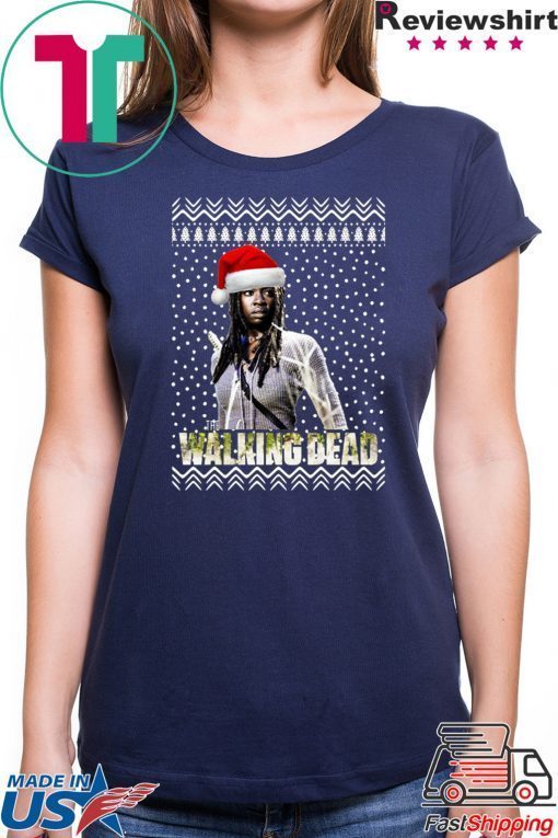 The Walking Dead Michonne Santa Hat Christmas Shirt