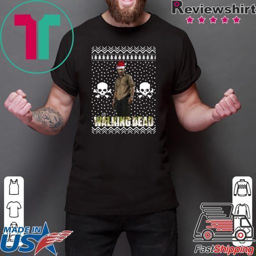 The Walking Dead Rick Grimes Santa Hat Christmas Shirt