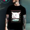 Woman Yelling At Cat Christmas Tee Shirt
