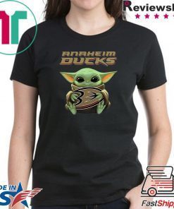 Baby Yoda Hug Anaheim Ducks Star Wars Mandalorian Shirt