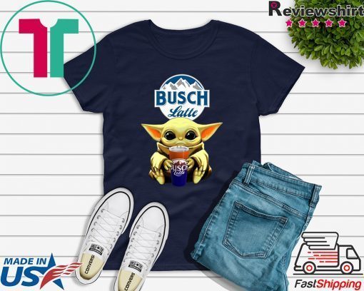 Baby Yoda Hug Busch Latte Beer Shirt