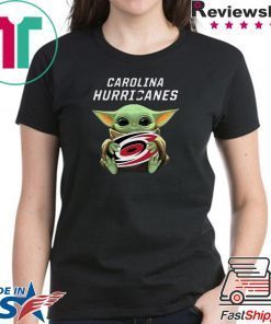 Baby Yoda Hug Carolina Hurricanes Shirt