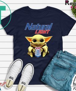 Baby Yoda Hug Natural Light Beer Shirt