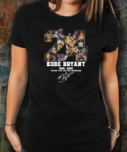 KOBE BRYANT Thank You For The Memories RIP 24 T-Shirt