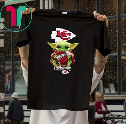 Baby Yoda Hug Super Bowl Champions Kansas City Chiefs 2020 T-Shirt