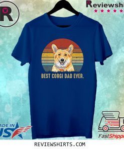 Retro Vintage Best Corgi Dad Ever T-Shirt