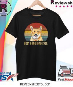 Retro Vintage Best Corgi Dad Ever T-Shirt