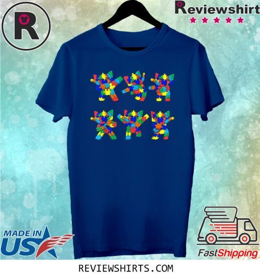 Dancing Elephants Puzzle Pieces Autism Dance Tee Shirt