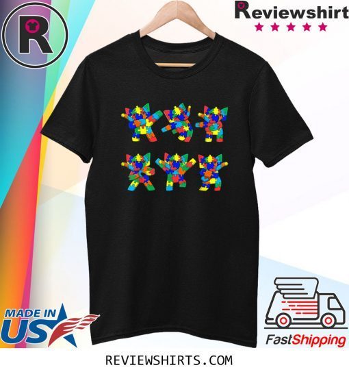 Dancing Elephants Puzzle Pieces Autism Dance Tee Shirt