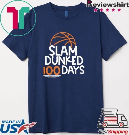 Dunked 100 Days Boys 100th School Basketball Shirt