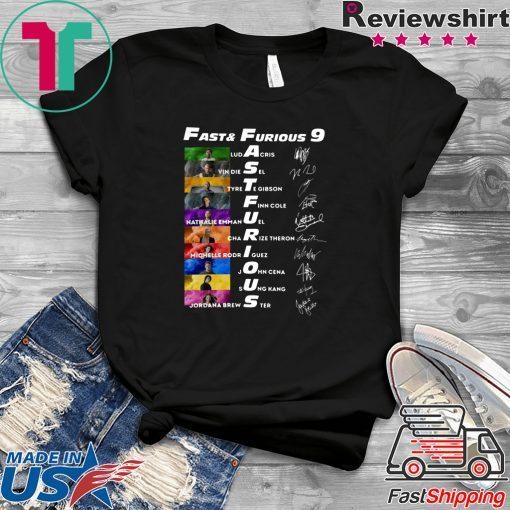 Fast And Furious 9 Ludacris Vin Diesel Tyrese Gibson Finn Cole Nathalie Emmanuel Signatures Shirt