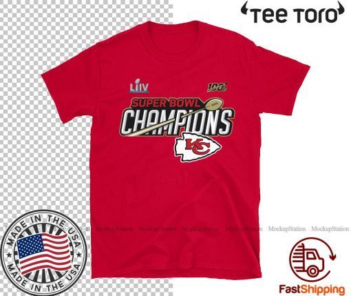 Kansas City Chiefs Super Bowl LIV Champions Trophy TShirt