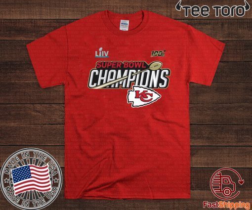 Kansas City Chiefs Super Bowl LIV Champions Trophy Gift T-Shirt