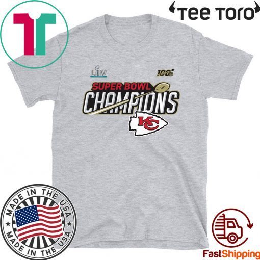 Kansas City Chiefs Super Bowl LIV Champions Trophy Gift Tee Shirt
