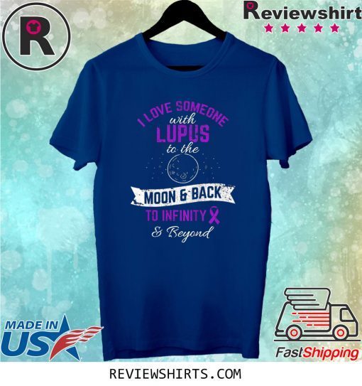 Lupus Awareness Support Warrior Fighter Purple Ribbon Tee Shirt