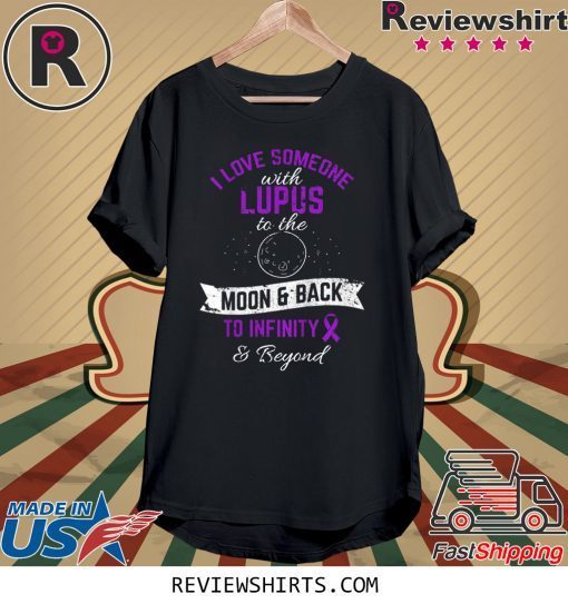 Lupus Awareness Support Warrior Fighter Purple Ribbon Tee Shirt