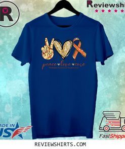 Peace Love Cure Multiple Sclerosis Awareness 2020 T-Shirt