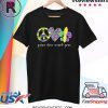 Peace Sign Heart Fleur De Lys Hippie Peace Love Mardi Gras 2020 Shirt