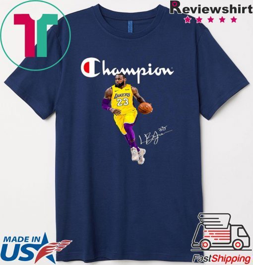 Champions Lebron Jame signatures shirt