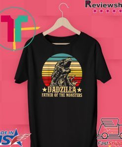 Dadzilla Father Of The Monsters Retro Vintage Sunset T-Shirt