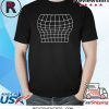Grid Optical Illusion Large Bust Size Well Endowed Flat T-Shirt