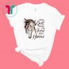 This Girl Runs On Jesus And Horses Christians Horse Lovers T-Shirt