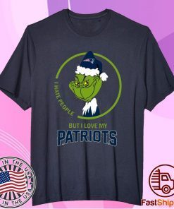 Grinch I Hate People But I Love Patriots Tee Shirt