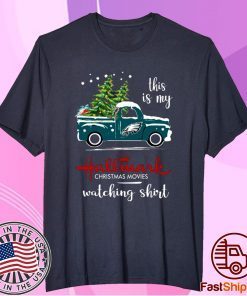 Philadelphia eagles this is my hallmark christmas movies watching tee shirt
