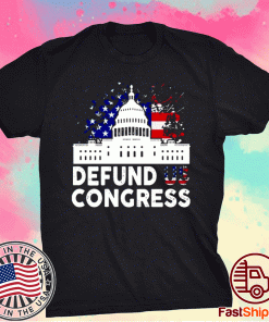 Defund Congress American Flag Tee Shirt