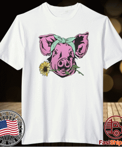 Girl Originals Sunflower Pig Violet Tee Shirt