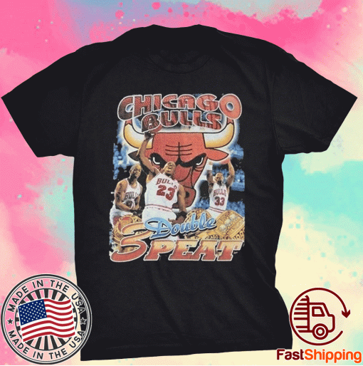 Vintage ChiCAGO BulLs Double 3 Peat Tee Shirt