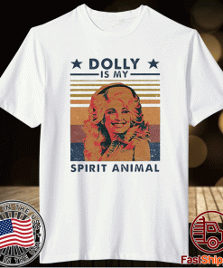 Vintage Retro Stars Dolly Is My Spirit Animal Tee Shirt