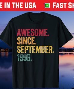 21st Birthday September 1998 21 Years old Awesome US 2021 Shirts